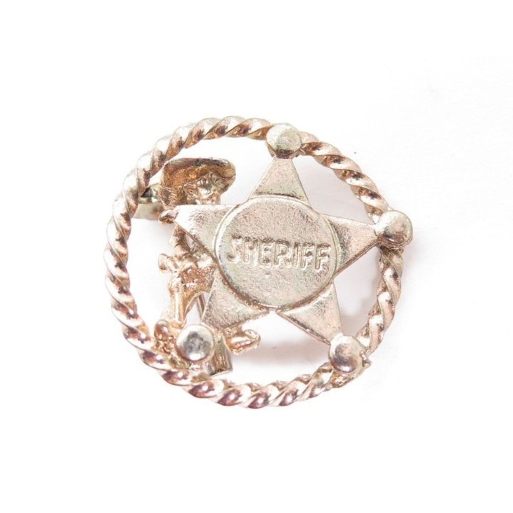 Vintage Gold Sheriff Star Pin Brooch